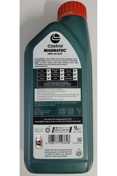 CASTROL Magnatec AB 10w40 Benzinli ve Dizel Araç Motor Yağı 1 Litre