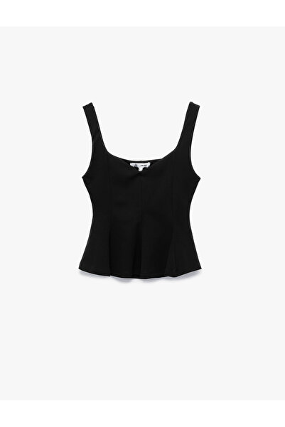 Koton V Neck Basic Strap Tank Top