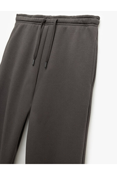 Koton Βαμβακερό φούτερ Jogger με τσέπες με κορδόνια στη μέση