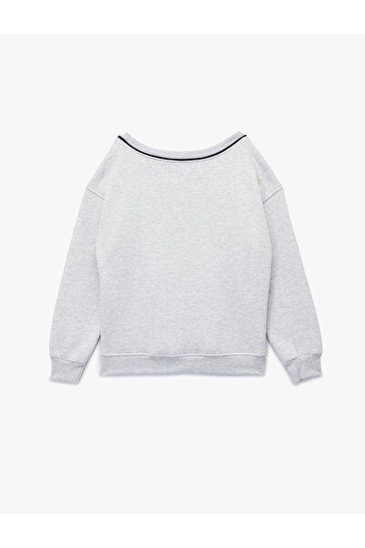 Koton Дългоръкавна блуза с V-образно деколте и бродерия