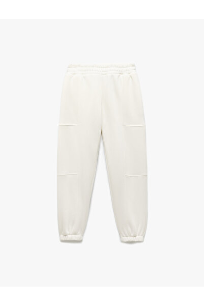 Koton High Waist Jogger Sweatpants with Three Thread Raised Pocket Detail