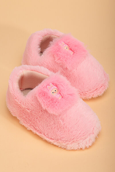 Jackers Kız Çocuk Tüylü Peluş Pofuduk Figürlü Panduf