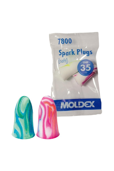 MOLDEX Spark Plugs (7800) Ekstra Yumuşak Uyku ve Konsantrasyon, Kulak Ağrıtmayan Kulak Tıkacı, (10 Çift)