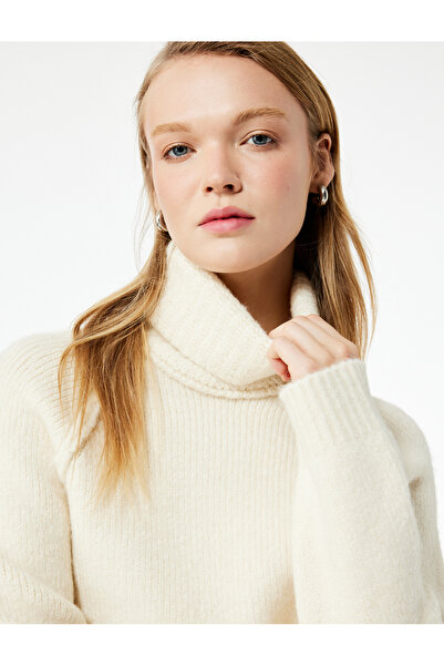 Koton Πλεκτό πουλόβερ με μακρυμάνικο ζιβάγκο