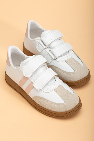 Jackers Pantofi sport pentru fete, cu velcro, confortabili, ușori, pentru șco...