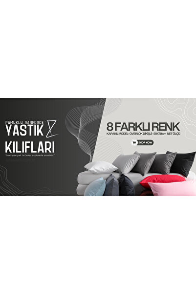 İz Home Набір базових наволочок Lila Ranforce | 2 штуки | (50X70 см) | Бавовняні