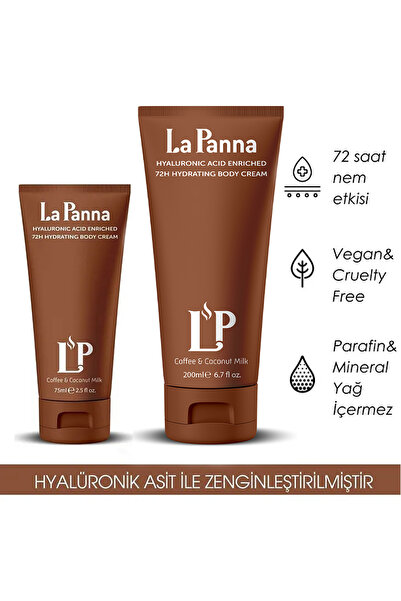 La Panna Coffee & Coconut Milk Parlaklık Veren Besleyici Vücut Kremi 200ml + ...
