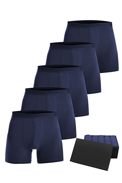 Öts Erkek Modal Boxer 5'li Paket Pamuklu Esnek Kumaş Premium Özel Hediye Kutusunda