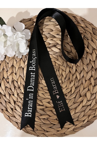 nuksoc 1 Adet Gelin Damat Söz Nişan Bohçası Kişiye Özel İsimli Kurdele Çeyiz Bohçası Gümüş Parlak Baskılı