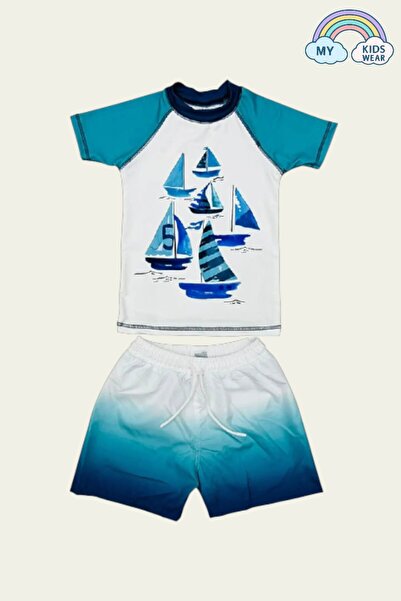 My Kids Wear Children's Beach Set with Swim Shorts and T-Shirt