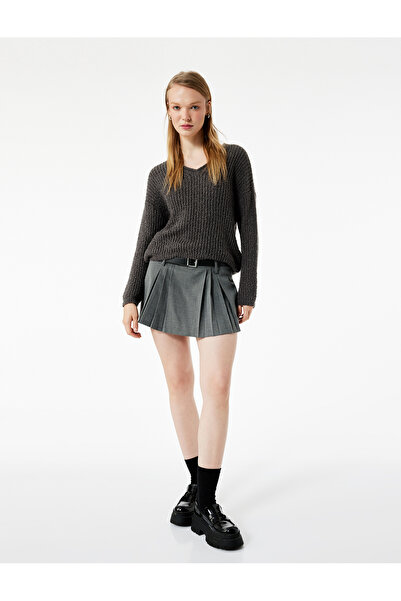 Koton Pulover cu mânecă lungă cu decolteu în V Buklet