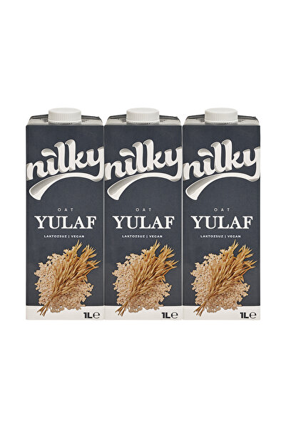NİLKY Yulaf Sütü Bitkisel Bazlı Laktosuz Vegan 3x1 Lt