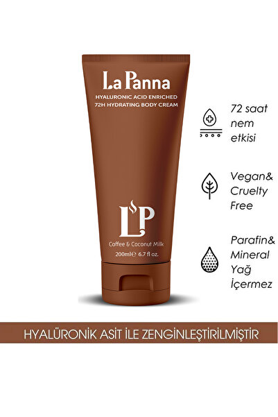 La Panna Coffee & Coconut Milk Parlaklık Veren Besleyici Vücut Kremi 200 ml