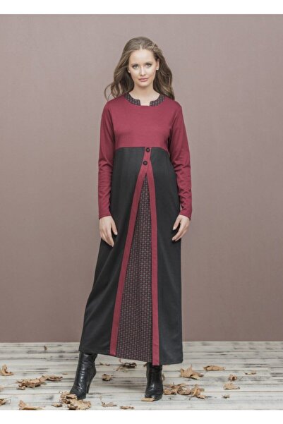 Genel Markalar Eteği V Detaylı Uzun Hamile Elbise