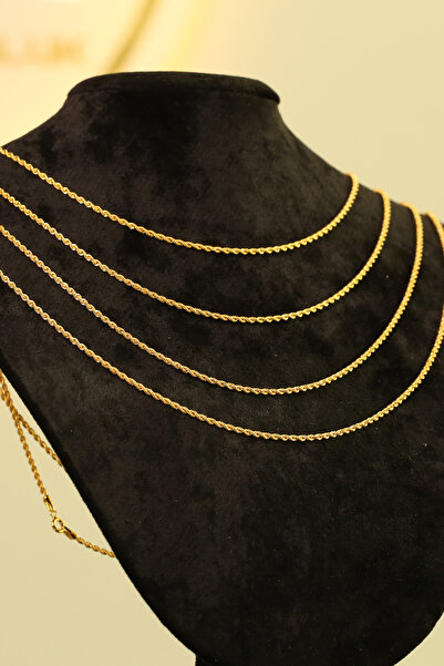 Çgk Çiğdem Gürel Kuyumculuk ÇGK 8 Ayar 2mm Halatlı Altın Kolye-Şık Hediyelik ...