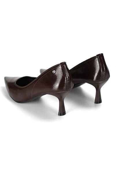 Gökhan Talay Abbey Kısa Topuklu Kadın Ayakkabı TABA CİLT