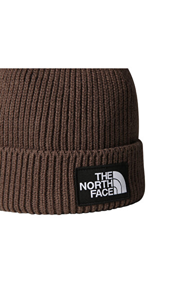 THE NORTH FACE Tnf Logo Box Cuffed Beanie Hat Nf0A8Che1Oi1 Brown