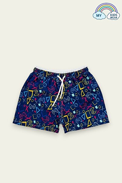 My Kids Wear Erkek Çocuk Su Tutmaz Paraşüt Kumaş Karakter Baskılı Bel Bağcıkl...