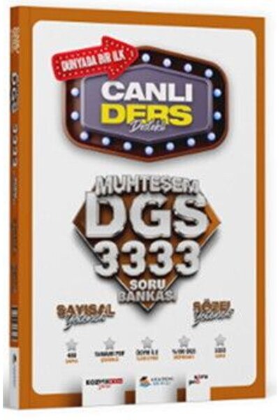 Genel Markalar DGS Sayısal ve Sözel Yetenek Canlı Ders Muhteşem 3333 Soru Ban...
