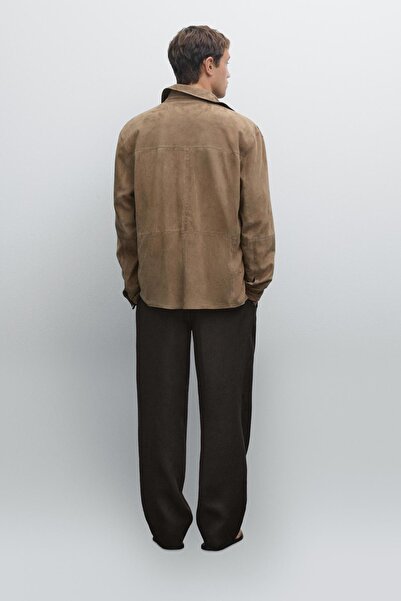 Massimo Dutti Süet deri ince ceket