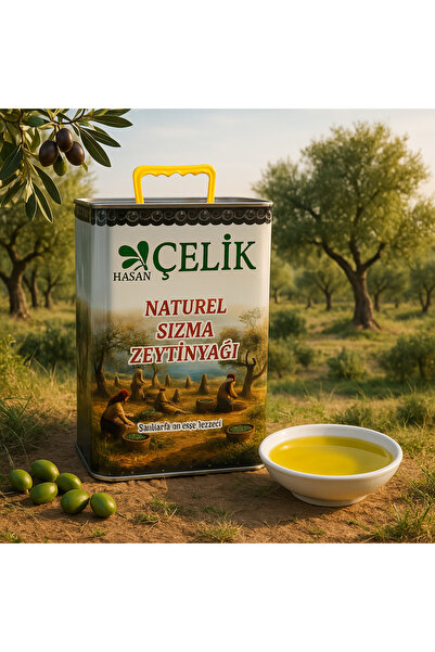 Çelik 18 LT 2025 Yeni Mahsül Naturel sızma zeytinyağı Şanlıurfa nın eşsiz lezzeti