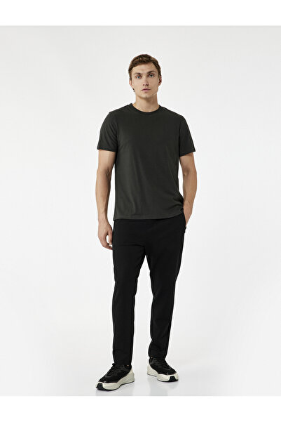 Koton Rahat Kalıp Kısa Kollu Baskı Detaylı Bisiklet Yaka Basic Spor Tişört