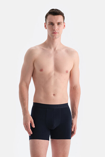 Dagi Navy Blue Plain Cotton Boxer
