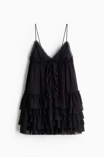 H&M Ruffled chiffon strappy dress