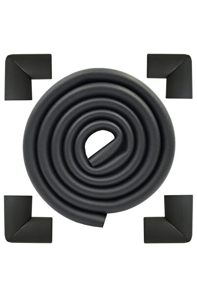 Evokids (2 Meters U Type Edge + 4 U Corners) Black U Type Edge Protector