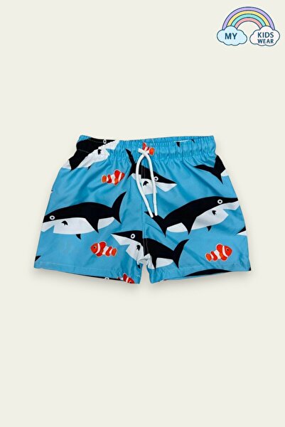 My Kids Wear Erkek Çocuk Su Tutmaz Paraşüt Kumaş Karakter Baskılı Bel Bağcıkl...