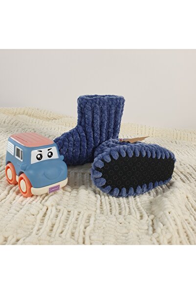 ModMio Çocuk Kadife Ev Botu | El Yapımı Yumuşak Kaymaz Tabanlı Panduf