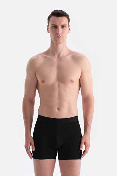 Dagi Black Plain Cotton Boxer