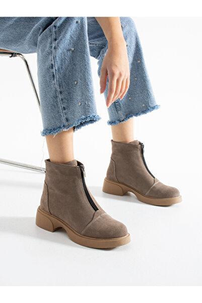 stato 217451115-32 Zenne Kadın Bot Vizon Deri Süet