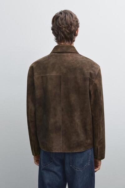 Massimo Dutti Süet keçi derisi ceket