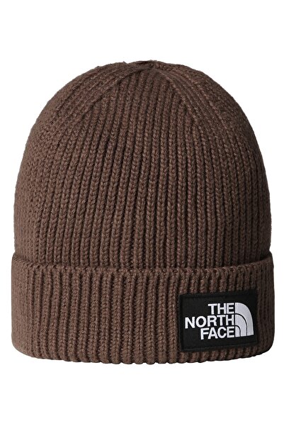 THE NORTH FACE Tnf Logo Box Cuffed Beanie Hat Nf0A8Che1Oi1 Brown