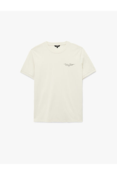 Koton Μπλουζάκι με κοντό μανίκι από βαμβακερό εμπριμέ με κανονική εφαρμογή