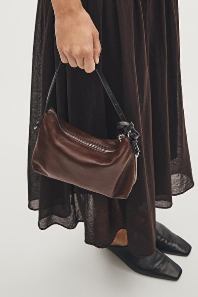 Massimo Dutti Küçük napa deri çanta