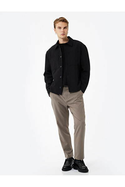 Koton Slim Fit Cep Detaylı Düğmeli Non Iron Esnek Kumaş Pantolon