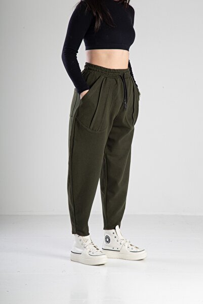 COCOPELLI Cep Detaylı Haki Baget Pantolon