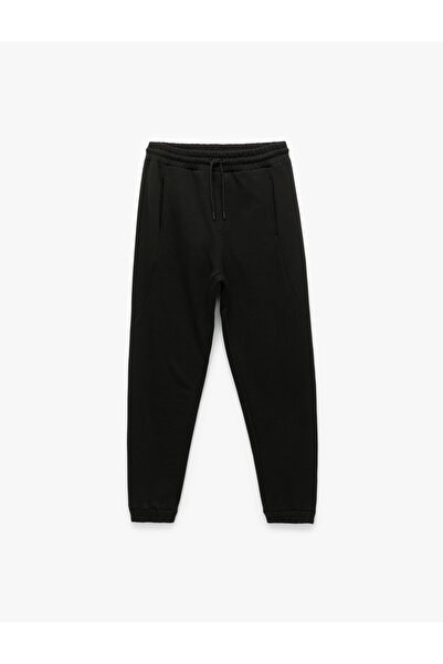 Koton Βαμβακερή φούτερ Jogger με λεπτομέρεια τσέπης με κορδόνια στη μέση