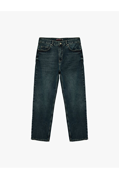 Koton Κανονικό βαμβακερό vintage παντελόνι Jean με ίσια εφαρμογή