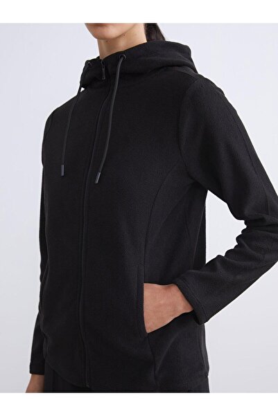 LC Waikiki Kapüşonlu Polar Kadın Fermuarlı Sweatshirt (W5)