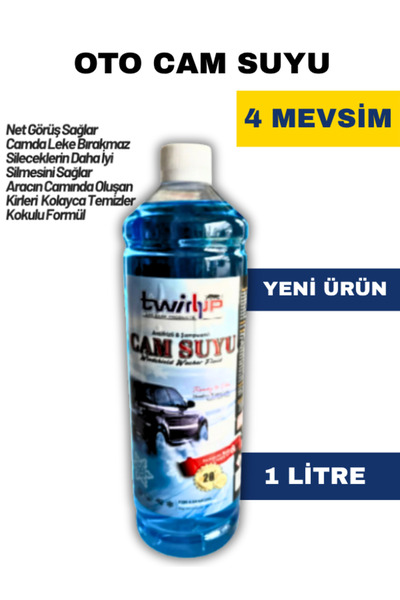 KAPOTO Oto Antifrizli Şampuanlı Cam Suyu Konsantre -30 Derece 1 Litre Kışlık ...