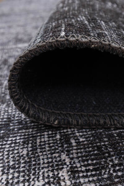 ARTLOOP Jazz Patchwork Desenli Dokuma Taban Dekoratif Siyah Halı AL 81