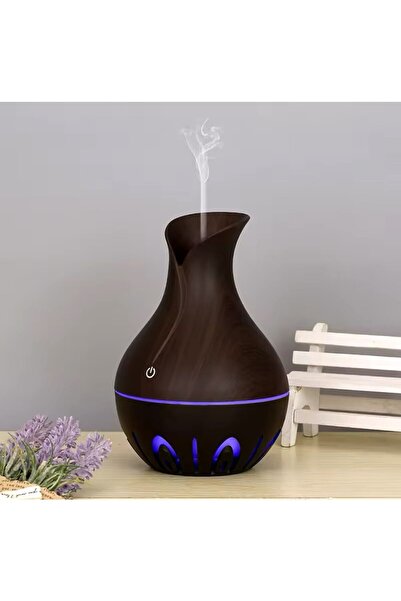 Genel Markalar Ultrasonik Hava Nemlendirici 200ML Buhar Makinesi 7 Renk LED Işıklı Vazo Model Aroma Difüzörü