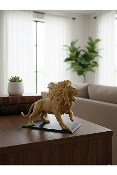 FSK STUDIO Standlı Asil Aslan Figürü - Hediyelik, Ofis Ve Ev İçin İdeal