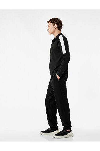 Koton Αθλητικό παντελόνι Jogger από βισκόζη με λεπτομέρεια με φερμουάρ και κορδόνια στη μέση