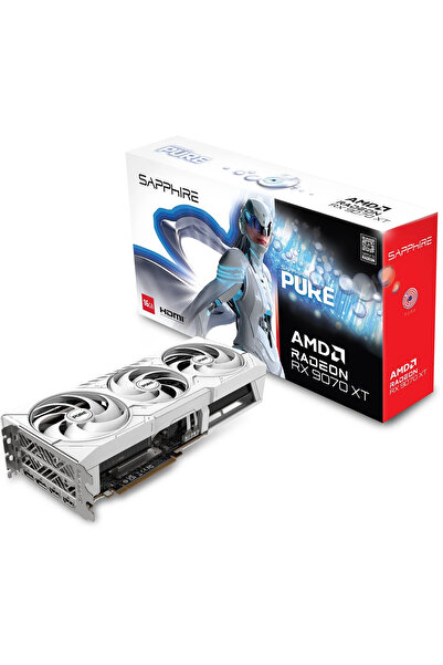 SAPPHIRE Pure AMD Radeon RX 9070 XT 11348-02-20G 16GB GDDR6 256Bit Gaming OC ...