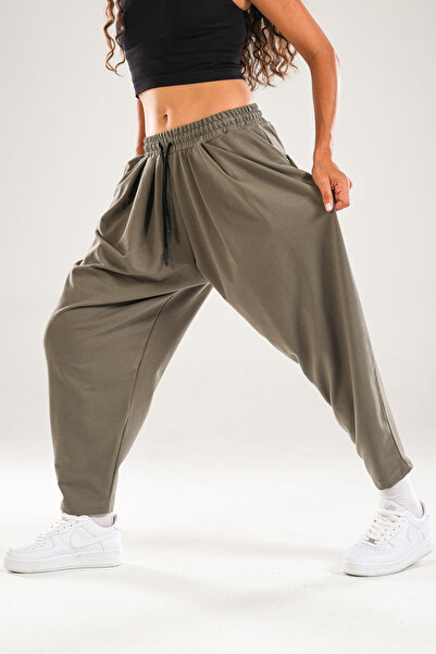 COCOPELLI بنطلون جوجر مطوي باللون الأخضر