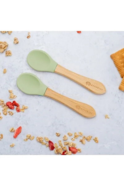 APPEKIDS Sada Lingurit z bambusu, - Raw Green